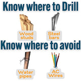 EVALD Electronic Stud Finder Wall Scanner | Wood and Metal Detector, Metal Pipe Locator, Joist Finder, Electric Wire Detector | Ideal for Cabinet, EVALD