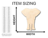 Unfinished Wood African Wildlife Elephant Shape - Craft - up to 36" DIY 14" / 3/4" 24 Hour Crafts