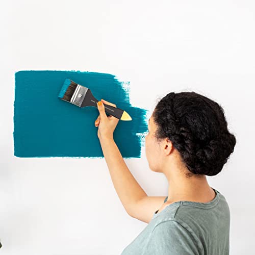 Dainayw Artist Flat Paint Brush-Large Wash Brushes Set for Gesso, Varnishes, Acrylic Painting, Watercolor, Wood, Wall, Furniture-Brush Cleaner 6 Pcs dainayw