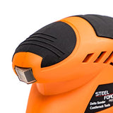 Seel Force PMS120 12000 OPM Mouse Detail Sander with 360 degree Rotatable Sanding Pad, Efficient Dust Collection System and 20 pcs Sandpapers for Steel Force