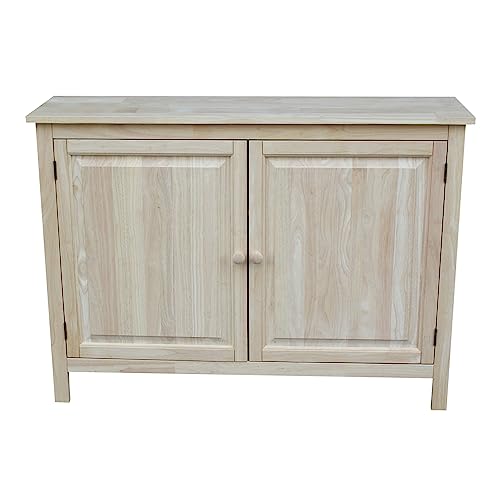 IC International Concepts Hall Cupboard, 34-Inch, Unfinished - WoodArtSupply