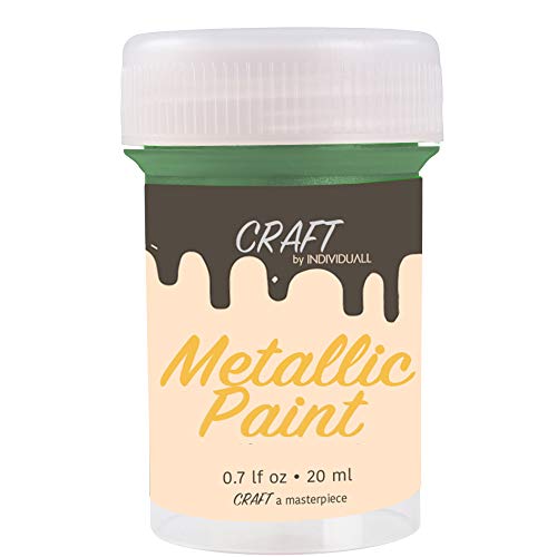 CRAFT Metallic Acrylic Paint Set - 8 Colors: Multi, Gold, Silver, Bronze, Copper - Shiny Metallic Effect - Premium Acrylic Paint - Extreme High Metal - WoodArtSupply