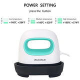 MAIKESUB Mini Heat Press Machine Easy to Use for T Shirts Shoes Hats Small HTV Iron on Vinyl Projects Portable Heating Transfer Iron Green (Green) MAIKESUB