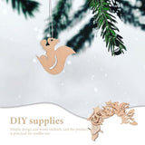 KALLORY 150pcs Christmas Wooden Animal Cutouts Unfinished Wild Forest Animals Cutouts Craft Wood Slices Shapes Festival Hanging Ornament for DIY KALLORY