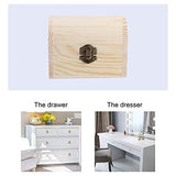 VOSAREA 1pc Box Wooden Jewelry Box Jewelry Storage Box Jewelry Display Holder Snack Travel Container Travel Makeup Container Rings Jewelry Chest VOSAREA