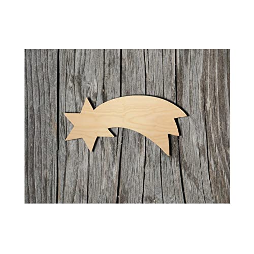 Shooting Star Wood Craft,Unfinished Wooden Cutout Art,DIY Wood Sign, Inspirational Farmhouse Wall Plaque,Rustic Home Decor for Grandpa Papa Dad Arupkeer