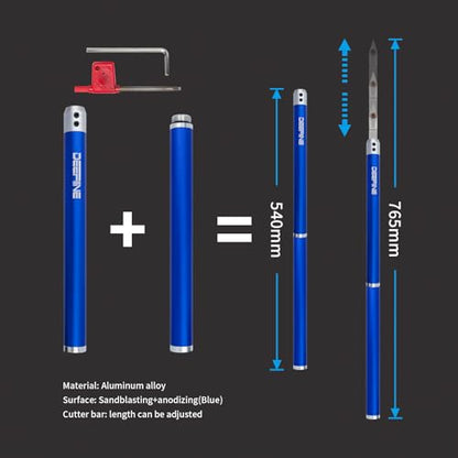 DEEFIINE Carbide Tip Wood Lathe Turning Tool Kit, Lathe Roughing and Finishing Hollow Tool Interchangeable Aluminum Alloy Handle with Diamond Round - WoodArtSupply