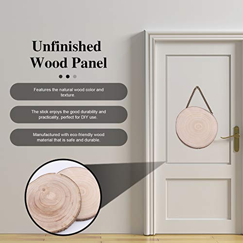 PartyKindom 2Pcs Wood Chips Wine Coaster Hand Decor Wooden Rustic Coasters Cups Place Mat Table Coasters for Drinks Round Wood Slices Tree Slab Tree PartyKindom