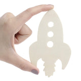 Pack of 24 Unfinished Wood Outer Space Cutouts by Factory Direct Craft - Suns, Moons, Rocket Ships & Planets Blank Wooden DIY Shapes for Scouts, Factory Direct Craft