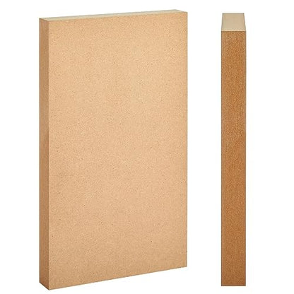 4 Pack Unfinished MDF Wood Blocks for Crafts 6 x 10", Smooth Surface for Crafts, DIY Projects (1 Inch Thick) - WoodArtSupply