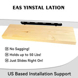 BGMG Wood Floating Shelves 24 inch, Wide Rustic Wooden Wall Shelves for Bathroom Living Room Bedroom Kitchen Farmhouse Set of 2-24x 6.7 x1.25 inch- BGMG