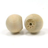 Mylittlewoodshop - Pkg of 50 - Ball with Flat Bottom - 1 inch in Diameter with 9/16 inch Flat Unfinished Wood(WW-KBB100-50) Unique Wood Shapes