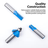 KOWOOD Router Bits Sets of 24A Pieces 1/2 Inch Shank Router Bit Set T Shape - for Commercial Users and Beginners… KOWOOD