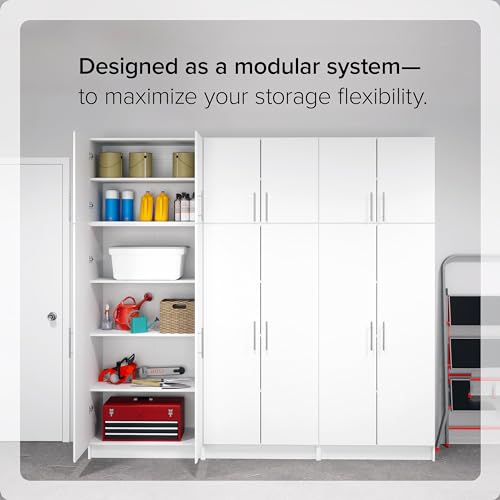 Prepac Elite 32" White Storage Cabinet with 3 Adjustable Shelves for Versatile Home Organisation Prepac