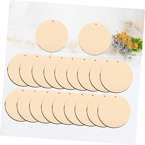 ABOOFAN 100 Pcs Wood Decorative Earrings Diy Earring Kit Unfinished Earrings Goodie Bag Filler Unfinished Round Earrings Paintable Earrings Jewelry ABOOFAN