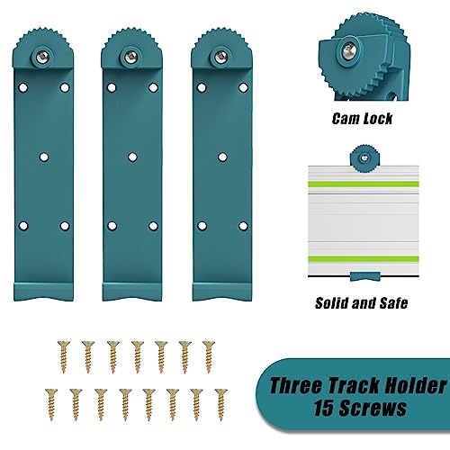 Track Rack For Makita/Festool,Track Saw Guide Rail Holder For DeWalt Guide Rail-3 Pack Set - WoodArtSupply