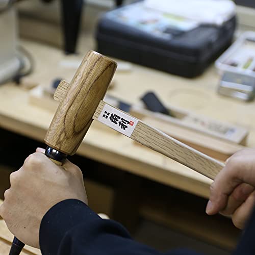 KAKURI Wooden Mallet Small for Woodworking 36mm Oak, Japanese Wood Mallet Hammer for Chiseling, Adjusting Japanese Plane, Assembling furniture, Made KAKURI