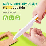 Montessori Kitchen Tools, Wulumu 15Pcs Kids Cooking Set Real Toddler Knife Set Montessori Toys Include Toddler Knives Cutting Boards Peeler Rolling Wulumu