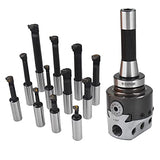 TINVHY 12-Pack Set 3 Boring Head R8 Shank 3/4 Carbide Boring Bar, Replacement for Bridgeport Milling TINVHY
