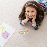 KALLORY 100pcs 15mm Wooden Letters for Crafts Unfinished Wooden Alphabet Letters Small Wood Letters for DIY Painting KALLORY