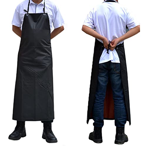 Surblue Waterproof Apron Chemical Resistant Work Safe Clothes (black) Surblue