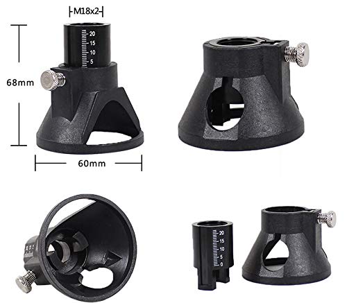 Rotary Multi Tool Cutting Guide Attachment Kit with HSS Router Drill Bits Set,11 Pcs happytakehome