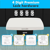 SereneLife Lockable Storage Container Bin, 1 Gallon Capacity Heavy Duty Storage Box with Combination Lock, Blue SereneLife