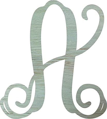 Wooden Letter 12" Blank A Vine Monogram Font