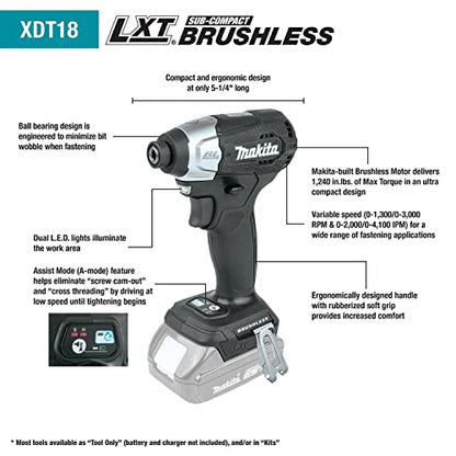 Makita CX205RB 18V LXT® Lithium-Ion Sub-Compact Brushless Cordless 2-Pc. Combo Kit (2.0Ah) - WoodArtSupply