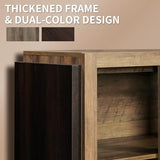 LUXOAK Sideboard Buffet Cabinet with Storage,64" Cabinet with Glass Door, Modern Wood Glass-Buffet Cabinet for Dinning Room,Kitchen, Hallway, and LUXOAK