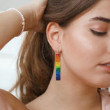 Sewroro Blank Wood Earrings Wooden Rectangle Charms Unfinished Wooden Earring Set for Jewelry Earring Making Sewroro