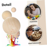 Yardenfun 40pcs Wooden Wheel Craft Wood Balls Solid Wood Wooden Wooden Balls Solid Bead Nonporous Accessories Round Wreath Wood Color Wooden Beads Yardenfun