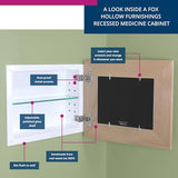 Recessed Landscape Picture Frame Medicine Cabinet by Fox Hollow Furnishings - 14"W x 11"H Hidden Wall Storage Fox Hollow Furnishings