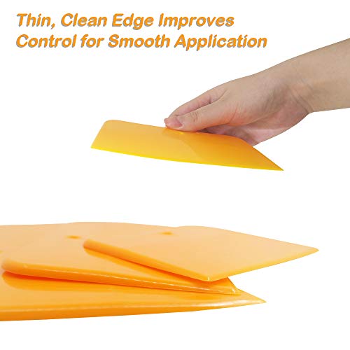 DaKuan Set of 9 Body Filler Spreaders Automotive Body Fillers, 4, 5, 6 Inch Reusable Plastic Spreader for Applying Fillers, Putties, Glazes, Caulks DaKuan