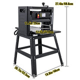 VEVOR Thickness Planer 12.5 inch Wood Planer Foldable 1500W Thickness Planer Woodworking 315"/min Feed Rate Double Cutter Benchtop Thickness Planer VEVOR