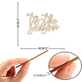 Tis The Season Wood Craft Unfinished Wooden Cutout Art DIY Wood Sign Inspirational Wall Plaque Rustic Wall Art Decor for Home Room Office Garden Arupkeer