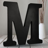 AOCEAN 10 inch Black Wood Letters Unfinished Wood Letters for Halloween Decorative Standing Letters Slices Sign Board Decoration for Craft Home Party AOCEAN