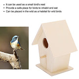 DIY Bird Feeder Houses, Wooden Bird House Unpainted Unfinished Birdhouse Hanging Bird House Hanging Birdhouse for Decorations Indoors Gardens(Single Hztyyier