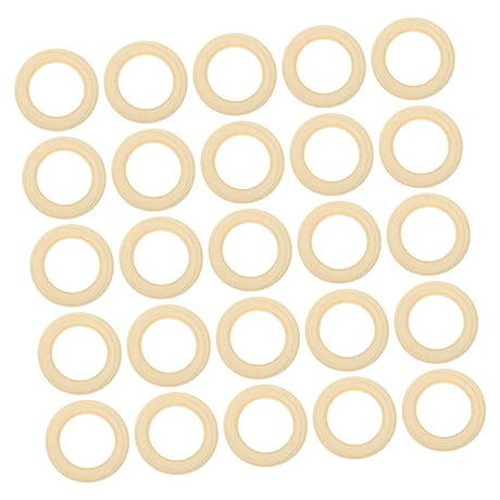 COHEALI 30pcs Handmade Wooden Ring Unfinished Smooth Wooden Ring Floral Hoop Ring Dream Catcher DIY Wood Circles for Craft Macrame Hoop Unfinished COHEALI