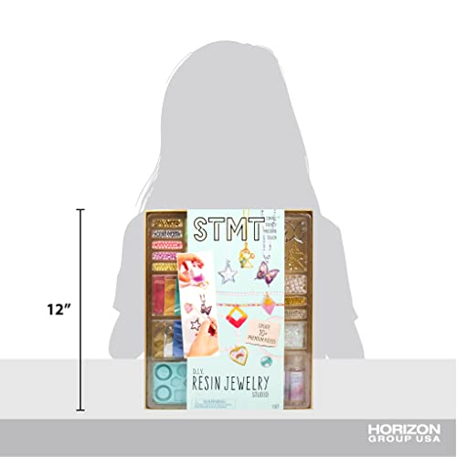 STMT D.I.Y. Resin Jewelry Studio, All-in-One Resin Jewelry Making Kit with Molds, Fun DIY Kit to Make Your Own Necklaces, Bracelets & More, Great STMT