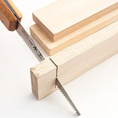 KAKURI Japanese Pull Saw Folding 4" for Woodworking, Razor Sharp Japanese Steel Blade, Mini Pocket Hand Saw for Wood, Crafts, Hobby, Foldable Wood