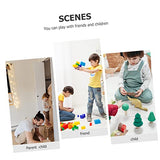 Gogogmee 1 Set Painted Puppet Toys Unfinished Wood Figure Montessori peg Dolls Blank Dolls Craft Blank Family Figures peg Doll Painting Craft peg Gogogmee