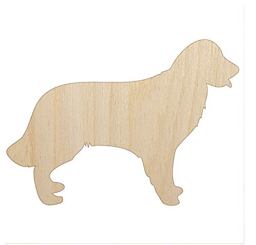 Golden Retriever Dog Solid Unfinished Wood Shape Piece Cutout for DIY Craft Projects - 1/4 Inch Thick - 4.70 Inch Size Sniggle Sloth