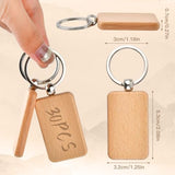 OTYMIOW 30PCS Wooden Keychain Blanks Unfinished Wood Keychain Blanksd Key Ring Key Tag Wood Engraving Blank Wooden Keychains Wood Blanks Key Chain OTYMIOW