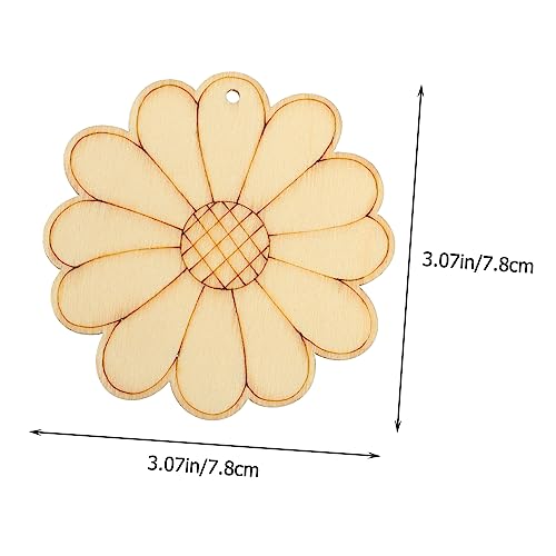 MAGICLULU 150 Sets Unfinished Wooden Cutouts Pendant chip Wooden Plate Home Decorations Pillar Child Crafts Party Supplies Flower Decoration Painted MAGICLULU