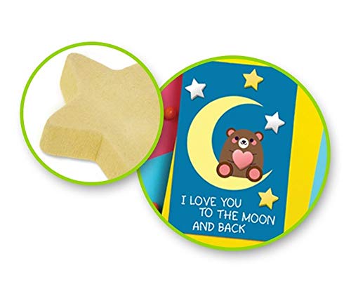 Wood Stars - Unpainted Wooden Thick Bits for Crafts - 30 Pieces - 0.75 Inch Across- 0.23 Inches Thick Krafty Kids