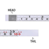 2 Pack Measure Tape with Adhesive Backing,39'' Left to Right Metal Self-Adhesive Measuring Tape Sticky Measure Tape Double Scale Sticky Tape Measure Mozeat Lens