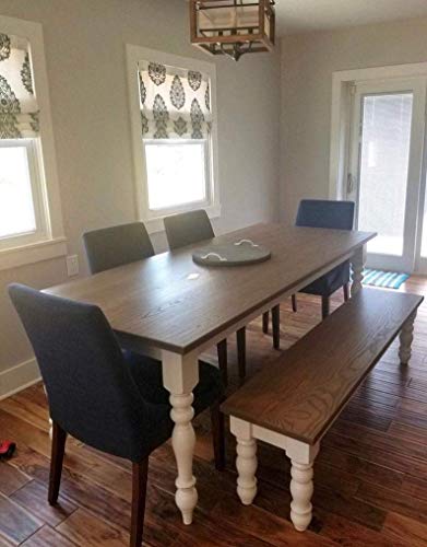 CAROLINA LEG CO. Chunky Farmhouse Table Legs - Unfinished - DIY Furniture - Turned Legs - Set of 4 - Dimensions: 3.5" x 29" CAROLINA LEG CO.