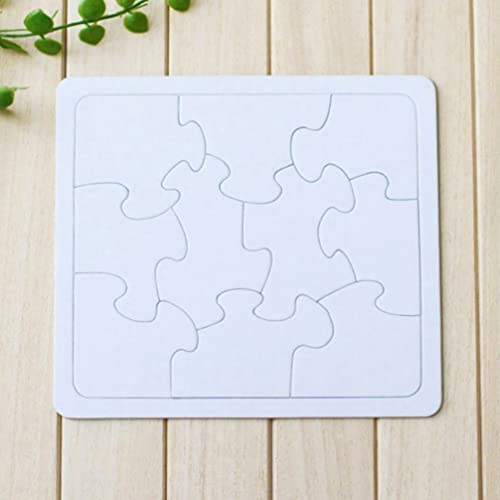 Toyvian Sublimation Blank Puzzle, 4 Pcs Kids Coloring Blank Puzzle, Four Shapes Drawing Board, Use As Party Favors, DIY Invites and More (Random Toyvian