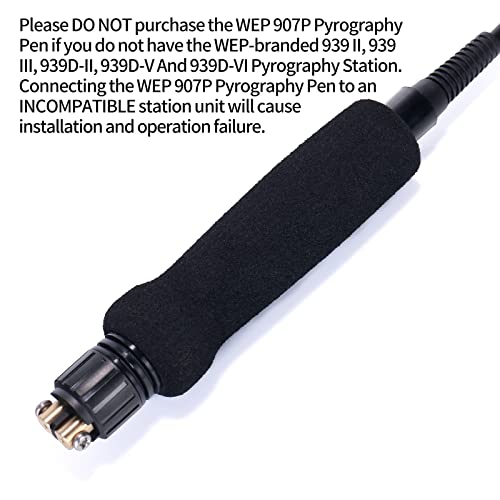 WEP 907P Wire-Nib Type Replacement Wood Burning Pyrography Pen Compatible with WEP 939 II, 939 III, 939D-II, 939D-V and 939D-VI Wood Burning - WoodArtSupply